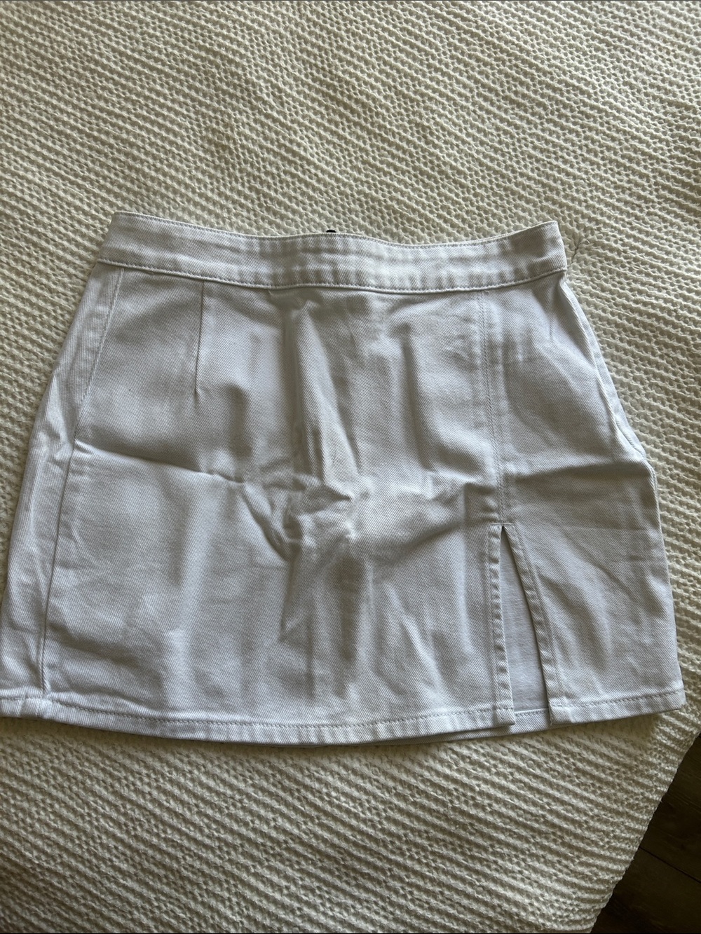Lioness White Women's Mini Skirt with Front Slit